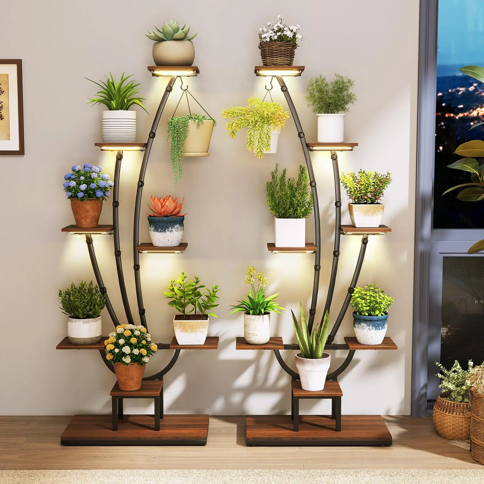 Plant Stand Indoor with Grow Lights, 8-Tier 62