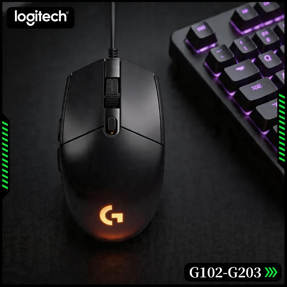Logitech G102 Gaming Mouse, 20M Click Lifespan, 1Ms Response Time, 6 Custom Keys For Competitive Play