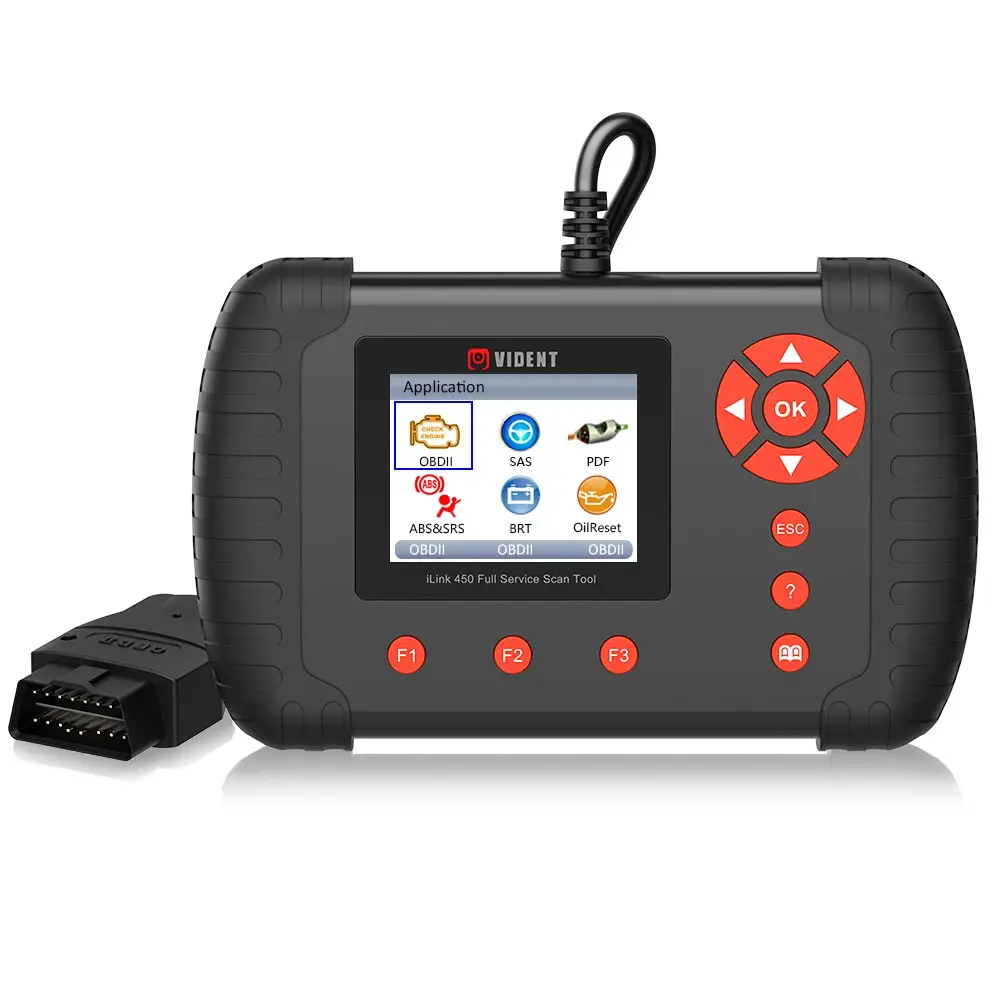 Vident iLink450 Full Service OBD2 Scan Tool Live Data EPB, Oil Service, ABS & SRS Reset, Battery Configuration