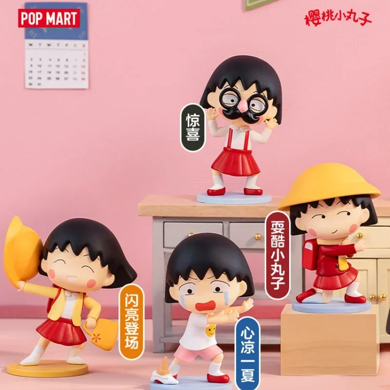 

POP MART Cherry Maruko-chan The Queer and Strange Series Blind Box Toys Kawaii Аниме Фигурка Сюрприз Mystery Box Куклы