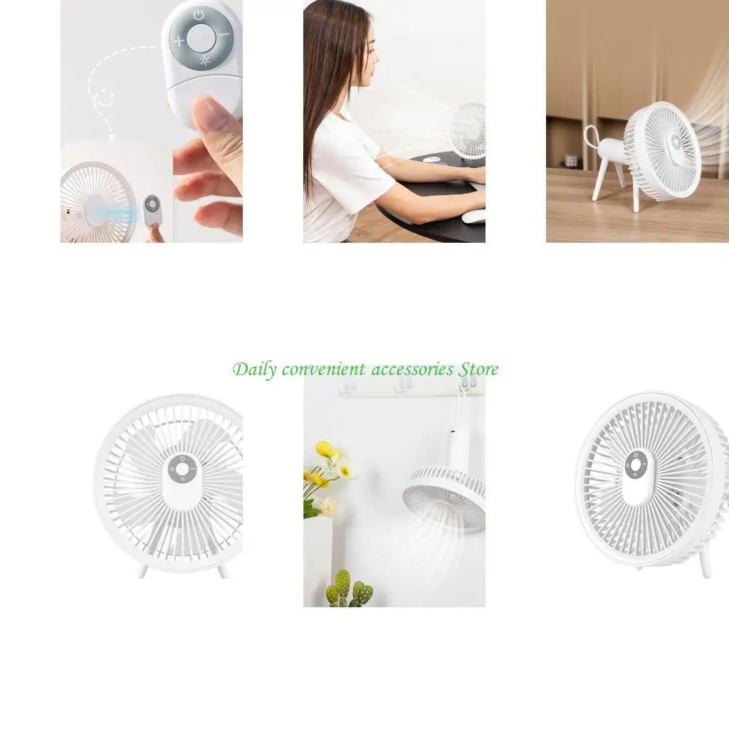 

97QB Кемпинговый вентилятор со светодиодным фонарем для палатки Портативный перезаряжаемый USB настольный вентилятор для дома,