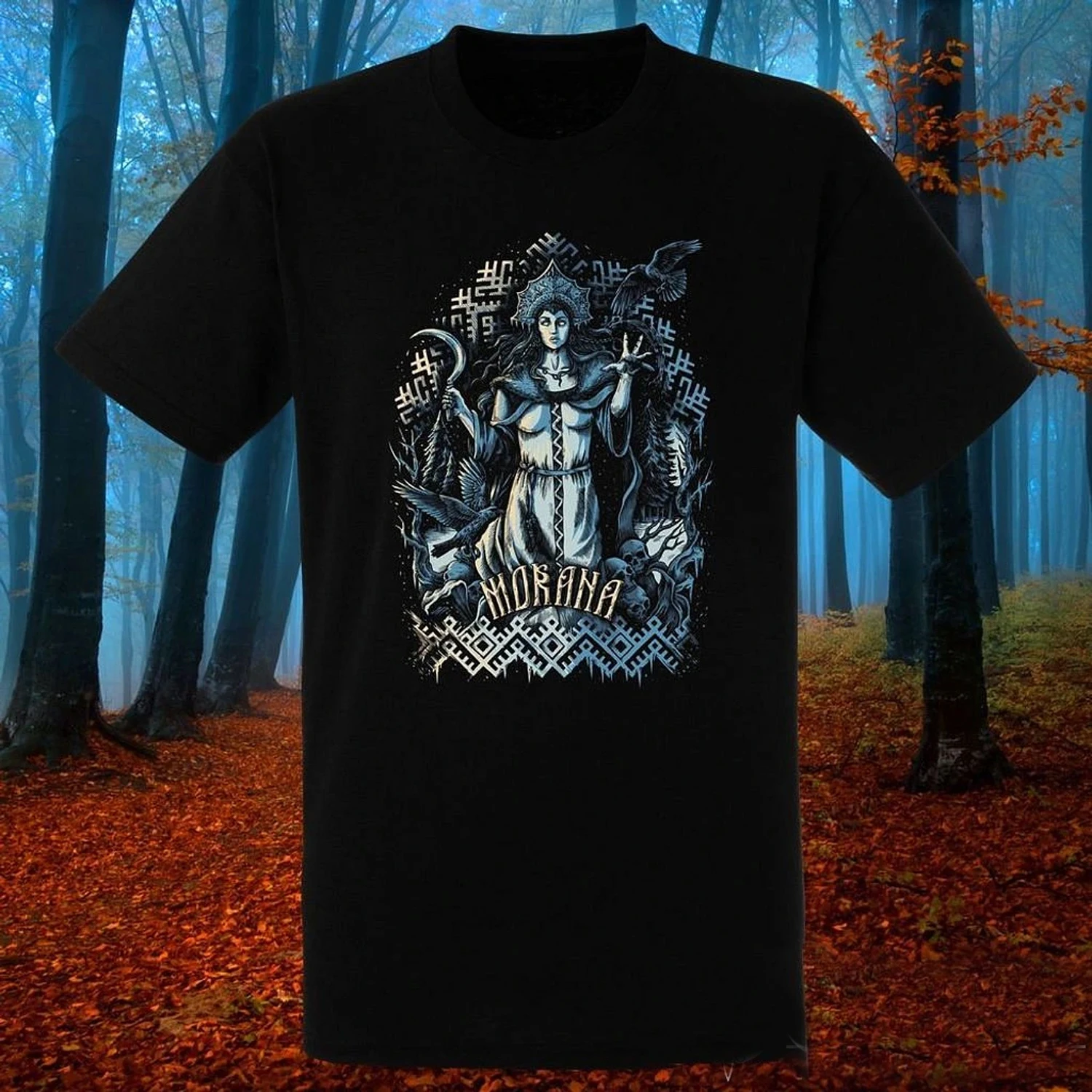 Morana: Slavic Goddess of Death and Rebirth T-shirt. High Quality Cotton, Breathable Top, Loose, Big Sizes Casual T Shirt New