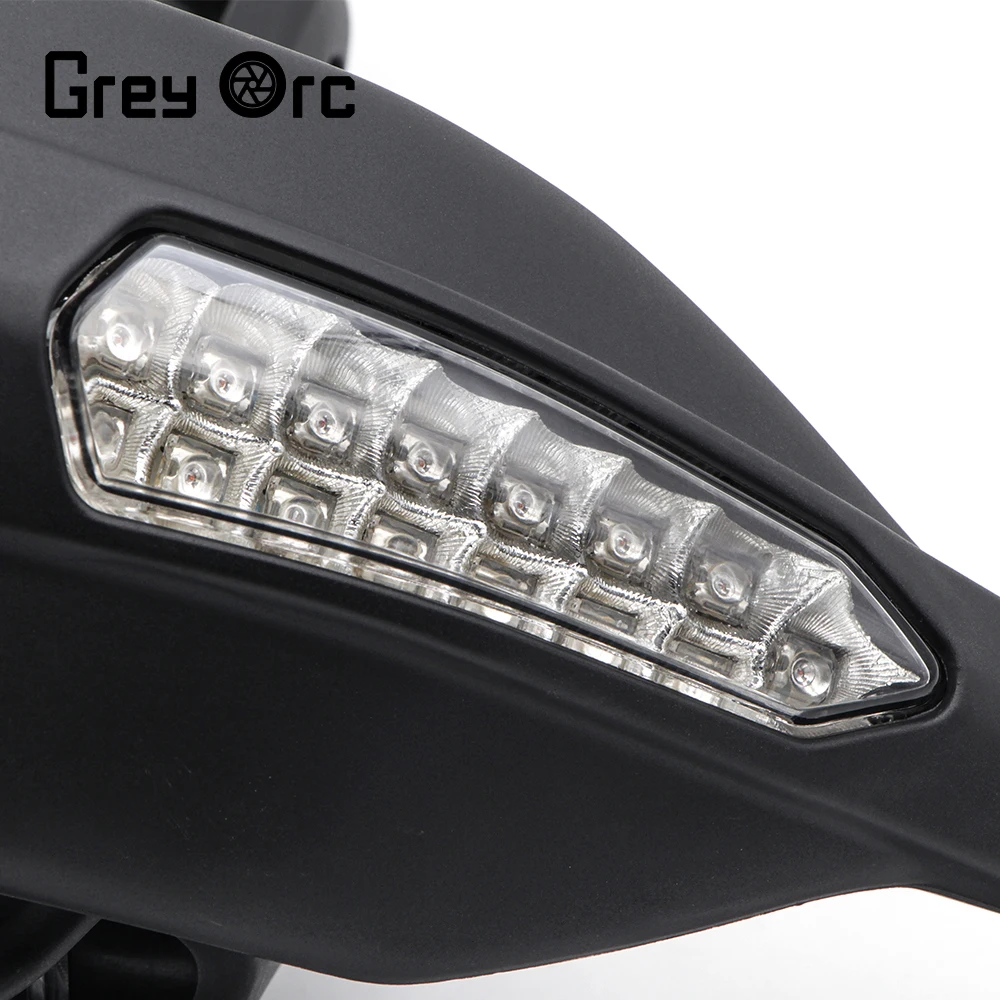 Motorcycle Handguard With LED Signal Lights For Ducati Hypermotard 796 1100 EVO SP 2010-2012 1100 1100S 2008-2009