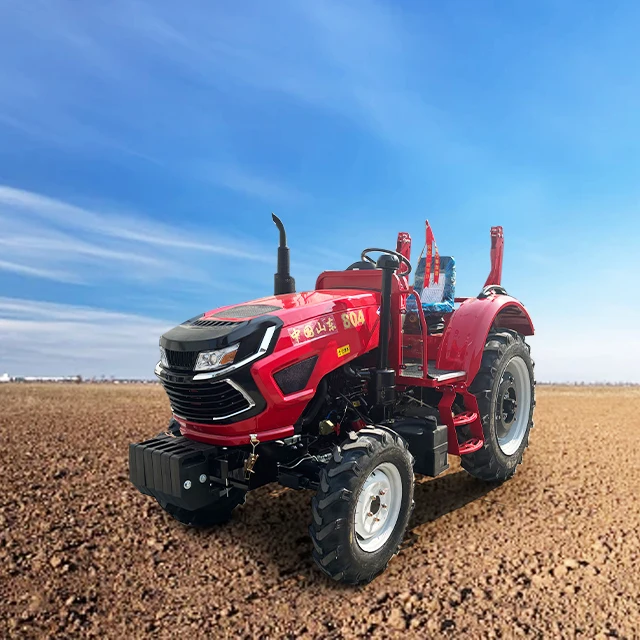 4WD 4x4 الديزل جرار زراعي 80-120HP الطاقة المقدرة آلات ذات عجلات متعددة الوظائف مع مكون المحرك الأساسي