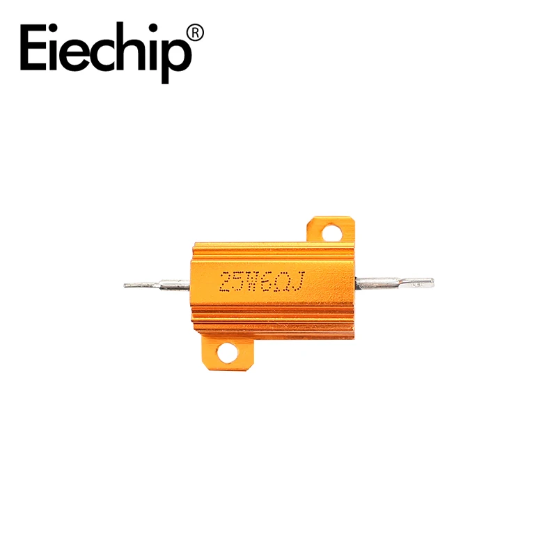 2pcs/lot 25W Aluminum Power Metal Shell Case Wirewound Resistor 0.01R~10K 1 5 10 20 33 56 68 100 200 330 ohm Car Load Resistance