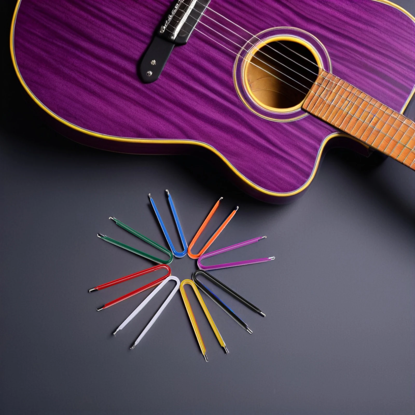 

8Pcs Guitar Knob Puller Tool Bass Knob Remover Volume Tone Cap Extractor Electric Guitar Parts Maintenance Precision Tool