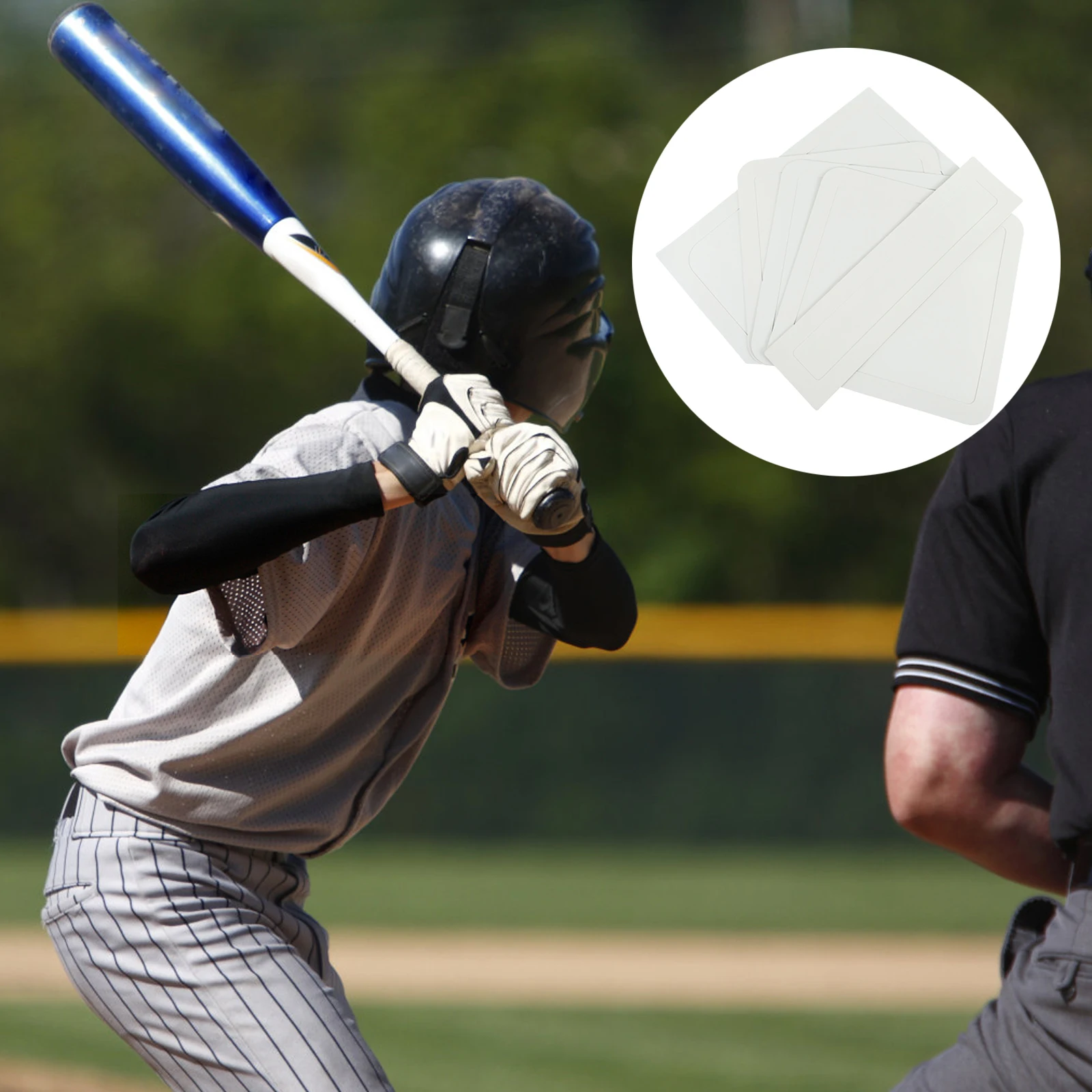 

5 Pcs Waterproof Baseball Base Rubber Plate Home Practice Non Outdoor Indoor Yard Park Training Simple Design