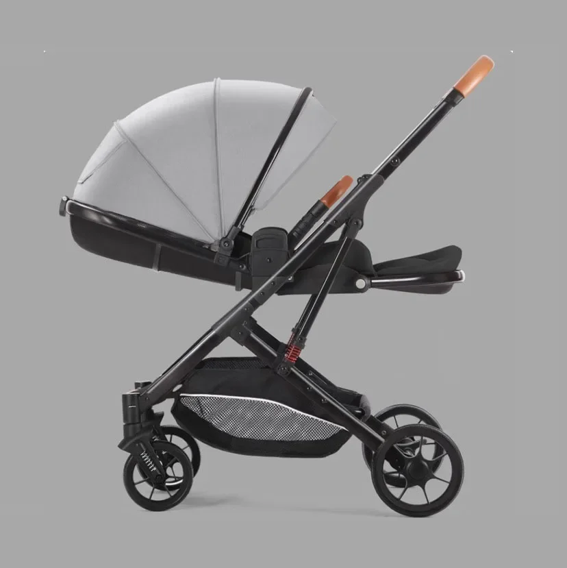 Folding Stroller High Landscape Lightweight Travel Stroller Newborn Baby Two-way Swivel Seat Shock Absorption Baby Stroller