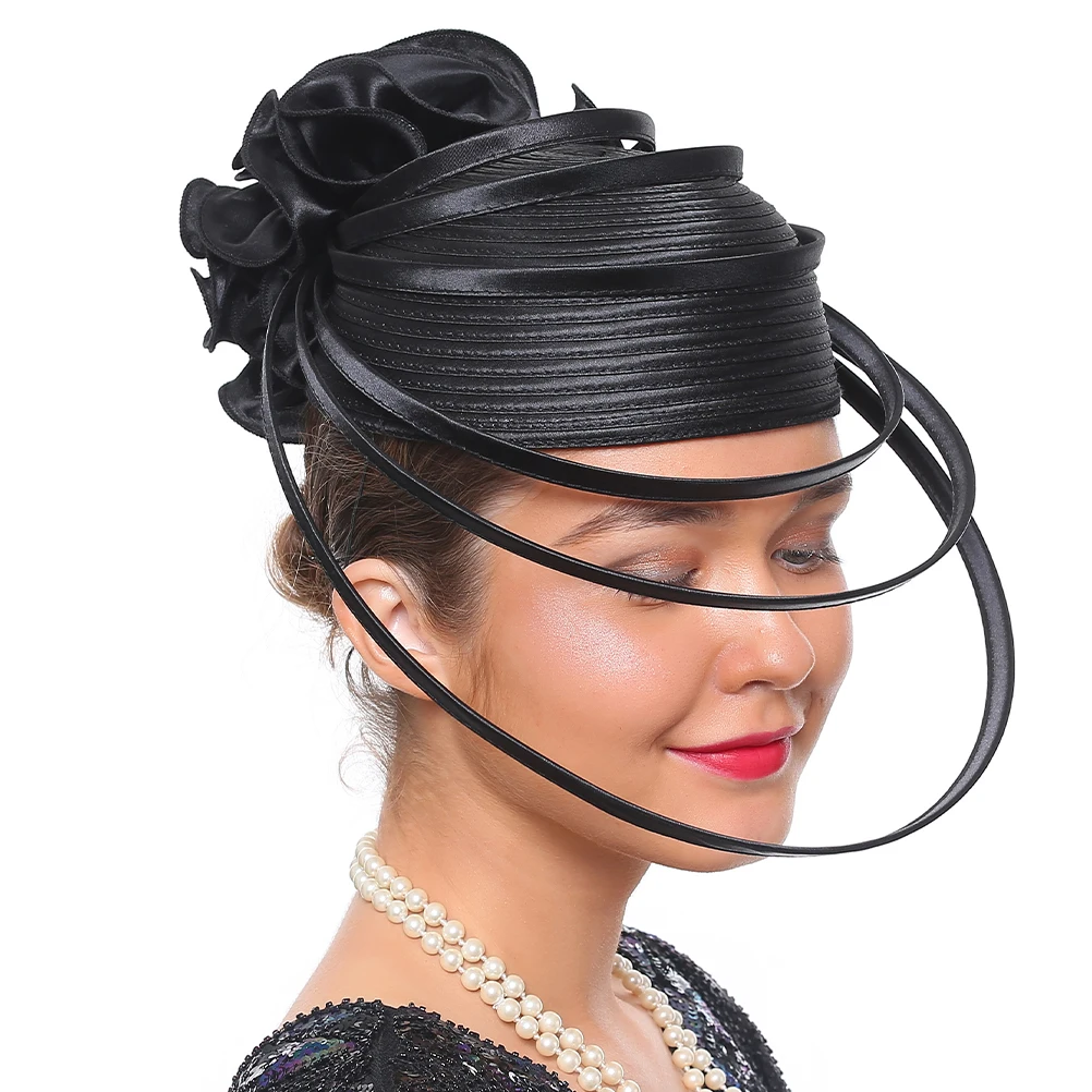 

Charming Bride Fascinator Hat Elegant Headdress ABS Material Lightweight Durable Comfortable Cocktail Party Wedding Tea Banquet
