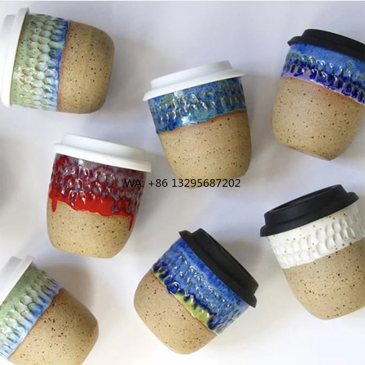 

Wholesale Cheap Creative Design Artist Ceramic Coffee Travel Mug with Cover
