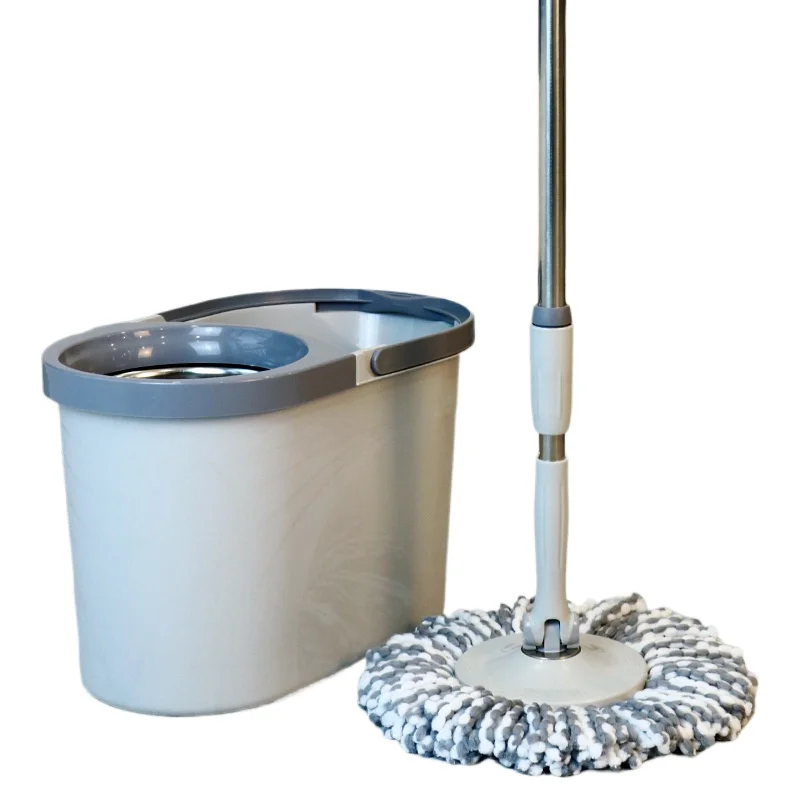 Heavy Duty Spin Mop Bucket Set with Extra Large Absorbent Microfiber Pad for Home Use for All Floor Types for Quick Cleaning
