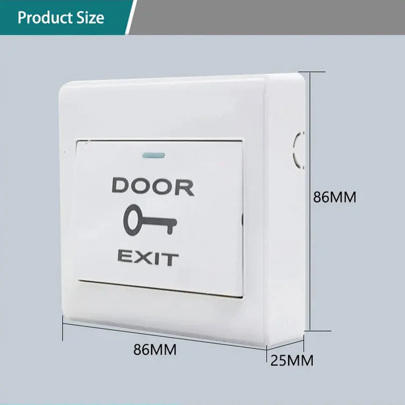 Exit Button With Bottom Box For Door Access Switch Suitable For All Kinds Of Electric Lock