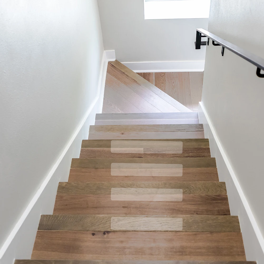 

10 Pcs Anti slip Stickers Transparent Clear Strong Adhesion Bathtub Shower Floor Stair Strips Non skid PEVA Long lasting