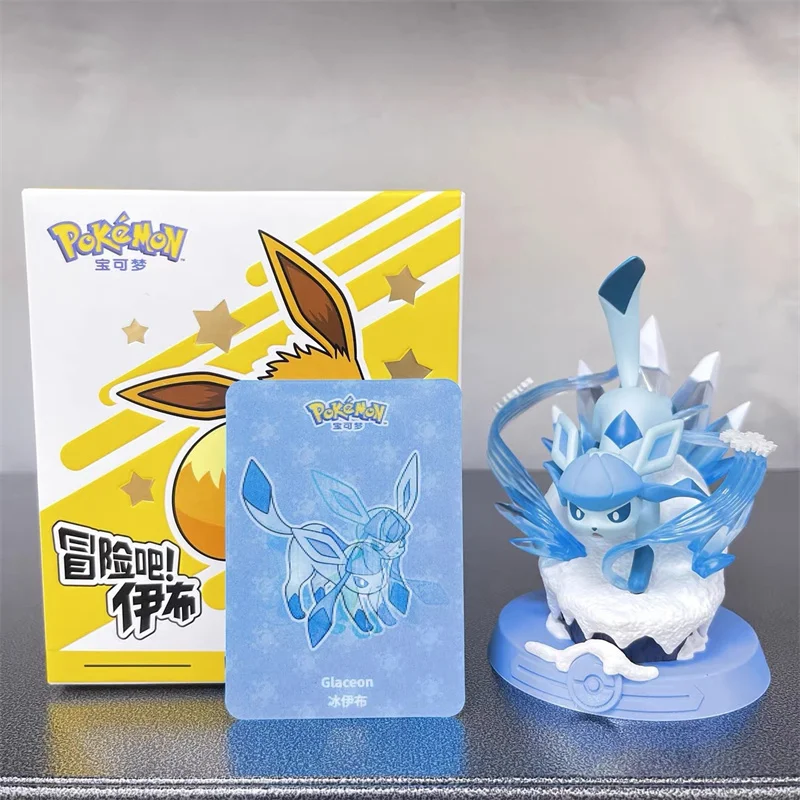 9Pcs/Box Pokemon Go Eevee Take An Adventure Series Sylveon Jolteon Flareon Glacia Umbreon Espeon Pokemon Figure Model boxed