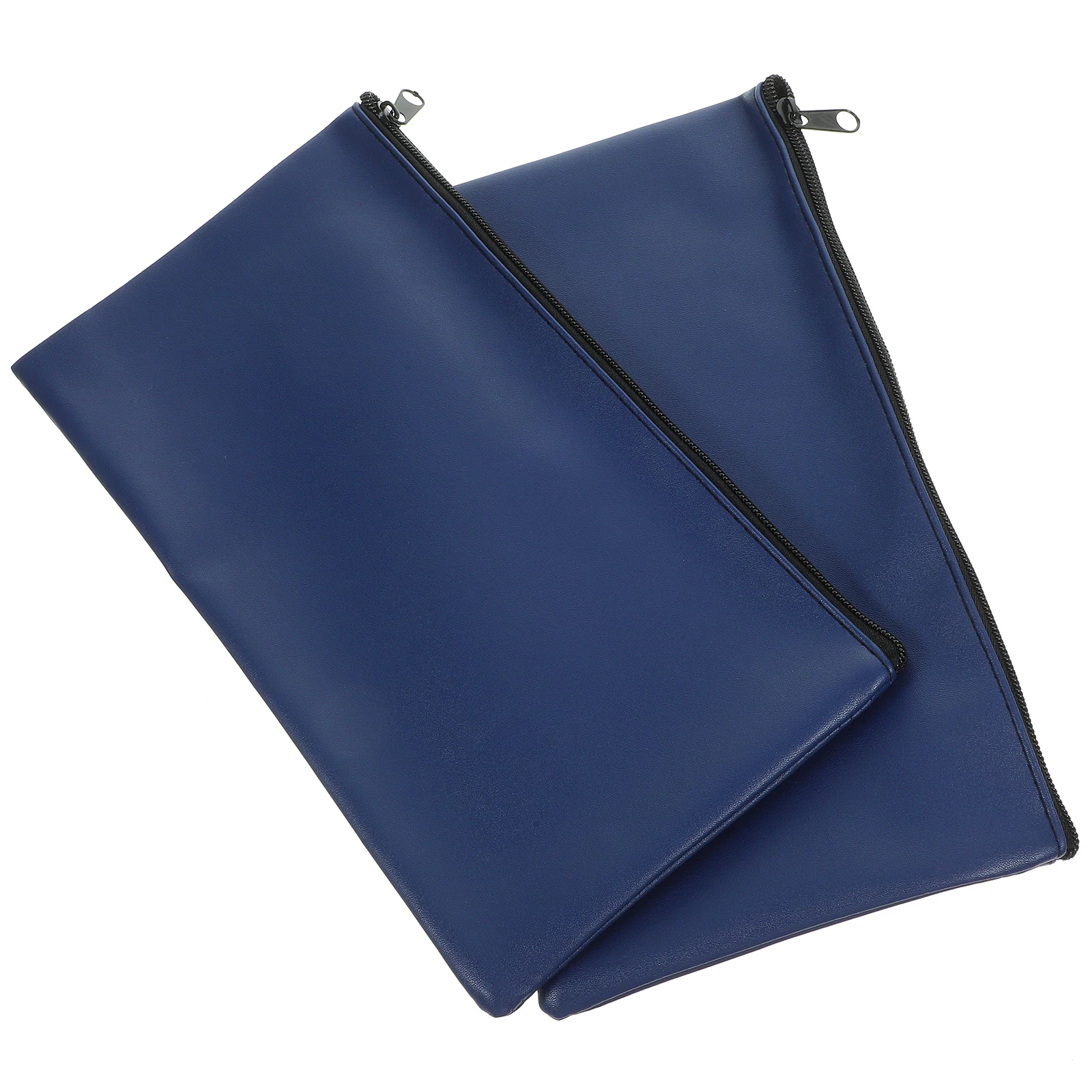 

2pcs Lottery Ticket Holders Bill Bag Cash Pouches Blue Storage for Coins Checks Receipts Documents Organizer Folder