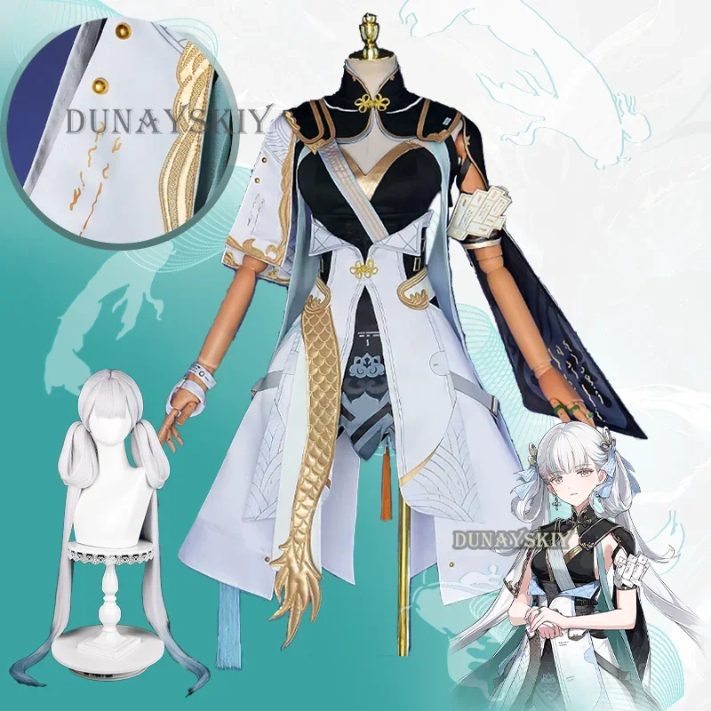 FC6Jinhsi Cosplay Costume Cos Halloween Christmas Party Game Comic Con Fashion Clothes Wuthering Waves Album Acrylic@FC8！