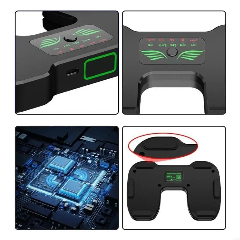Wireless Page Turners Pedal Mini Rechargeable Foot Pedal Portable Quiet Music Page Turners Pedal for Playing Instruments 