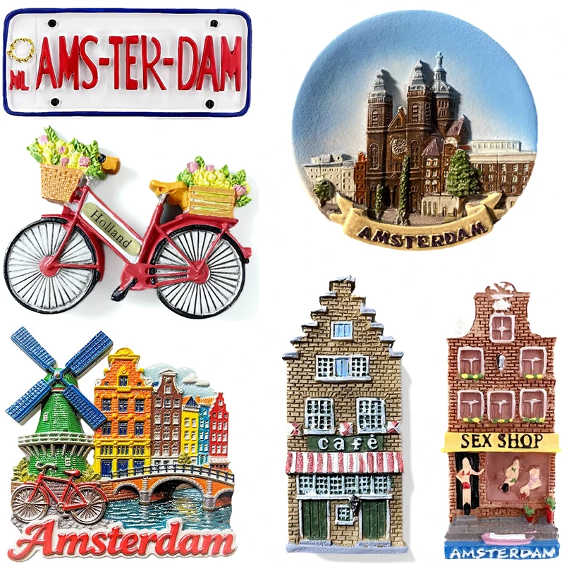 

The Netherlands Fridge Magnets Europe Travel Souvenir Holland Amsterdam Refrigerator Sticker Home Decor Gifts