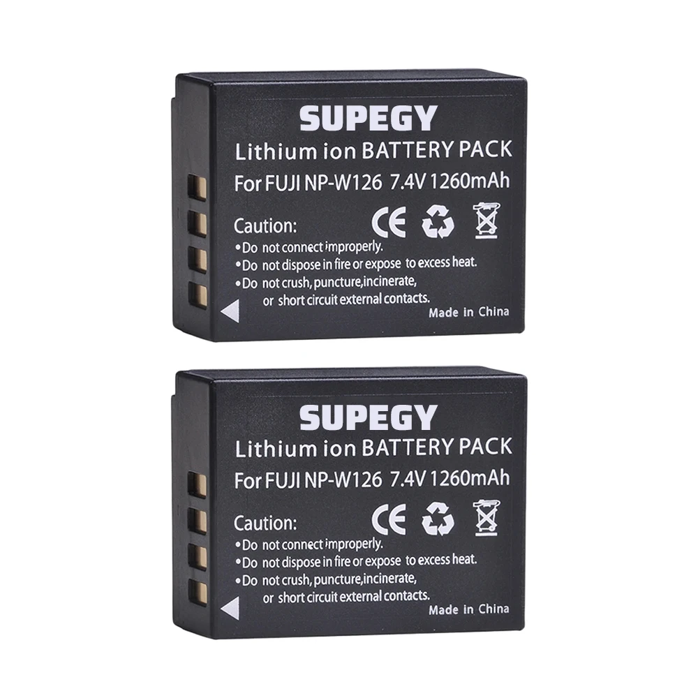 2Pcs NP-W126 NP W126 NPW126 Battery for Fujifilm X-E1 XE1 X-E2 XE2 X-A1 X-M1 X-M2 X-T1 XT1 X-Pro1 XPro1 HS33 HS30 HS50 EXR