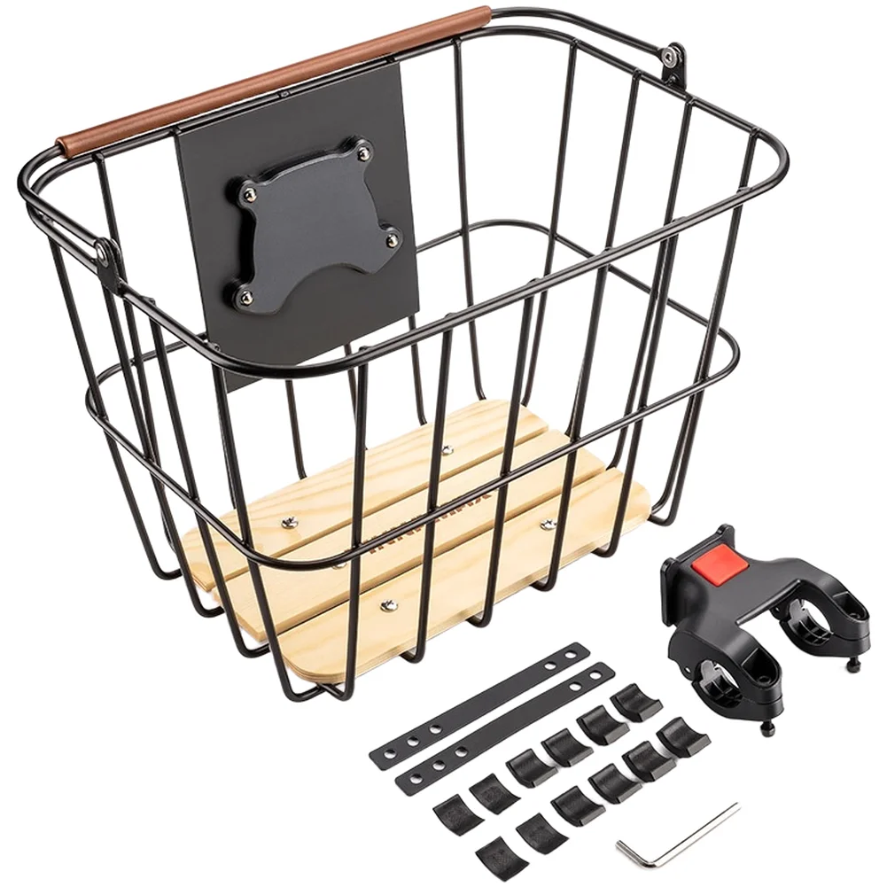 

1 Set Bicycle Storage Basket Large Capacity Quick-Release Handheld Front Shopping Basket Bike Basket Replace Accessories