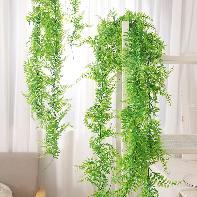 174CM Artificial Plant Green Hanging Fern Ivy Party Table Wedding Arch Arrangement Home Outdoor Garden Decoration DIY Garland