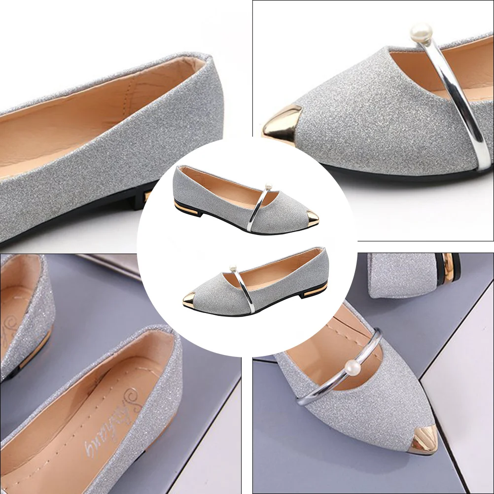 

1Pair Pearl Flat Nude Shoes Summer Pointy Toe Elegant Comfortable Non Slip Single Shoes for Woman Work Date Party