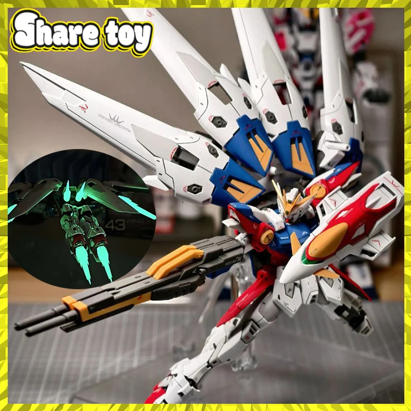 

JINMA Model RG RG 1/144 Wing Zero Assembly model kits with Night light effect XXXG-00W0 action figure plastic robot model toys