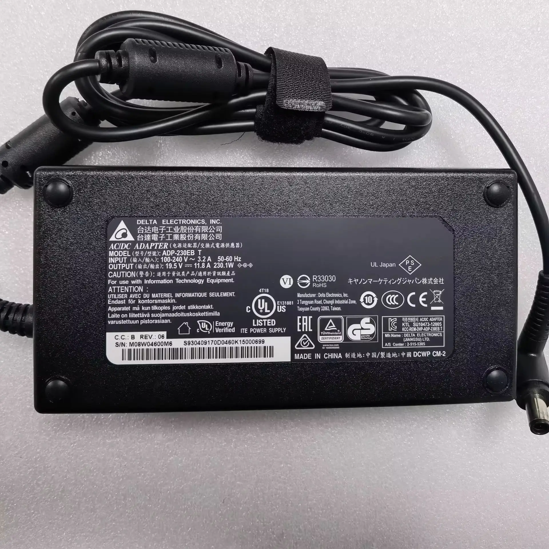 

Original Delta ADP-230EB T 230W Laptop AC Adapter Charger 19.5V 11.8A For MSI GE75 GE73VR GT72VR GT72S GT72S 6QE A12-230P1 OEM