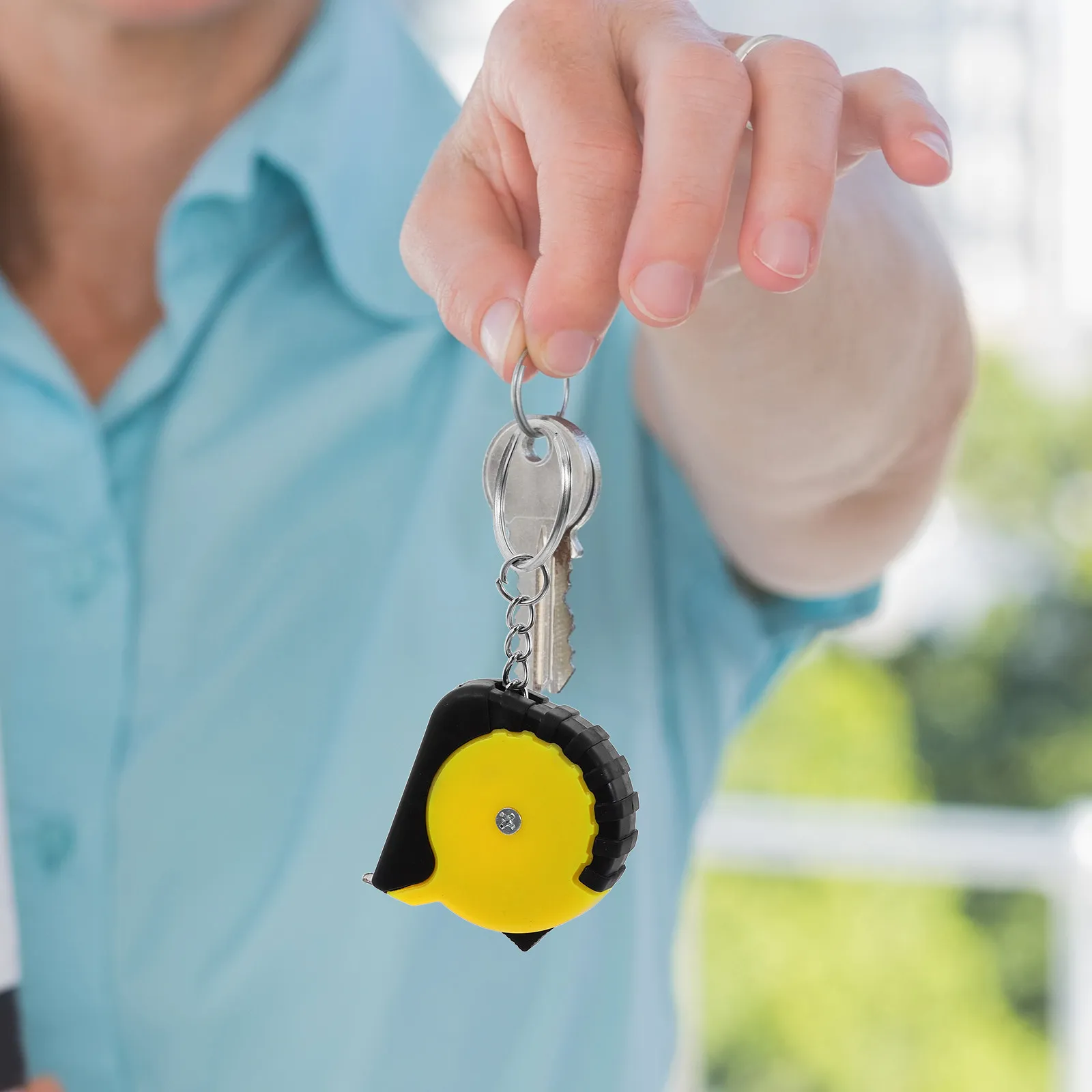 12Pcs Portable Retractable Steel Tape Measure Mini Tape Measure Keychain Bright Color Metric Keychain Measuring Tape,