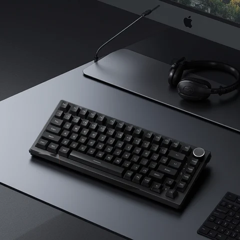 AJAZZ AK820 Wired With Rotary Volume Buttons Hot-Swappable Keys For Office And Home Mechanical Keyboards