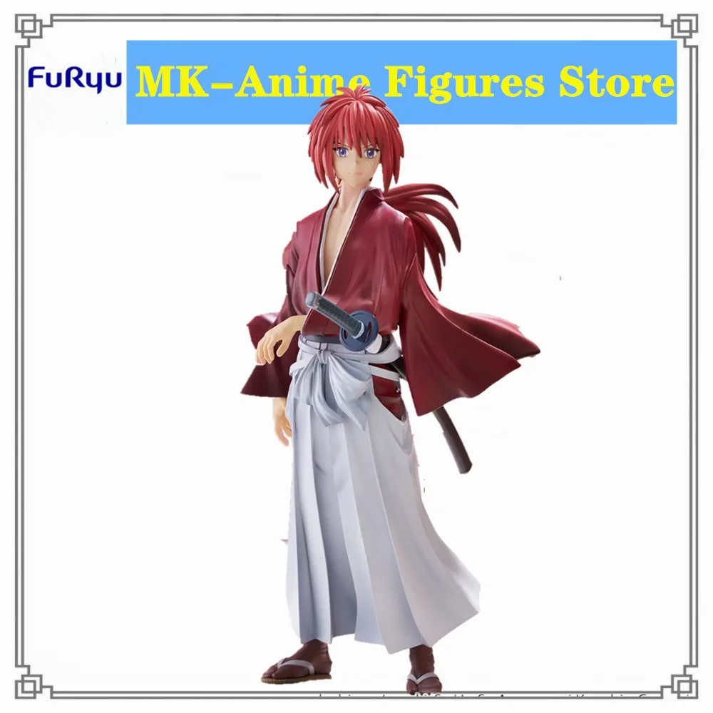 Original Anime Figure Furyu Rurouni Kenshin: Meiji Kenkaku Romantan Trio-Try-iT Figure Kenshin Himura Action Figurine PVC Toys