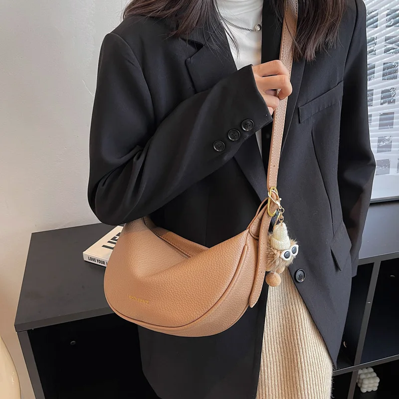 Soft Leather Large Capacity Fashion Simple Casual Bag2023New Versatile Single nylon Shoulder Crossbody women luxury handbag cute