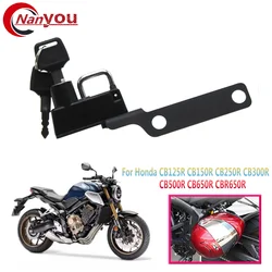 Motorcycle Helmet Lock Anti-Theft with 2 Keys Fit For Honda CB125R CB150R CB250R CB300R CB500R CB650R CBR650R 2019- CBR CB 650 R
