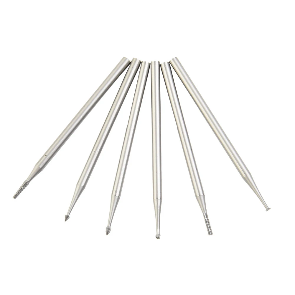 Brocas de microtallado resistentes al desgaste, 1,0mm/1,4mm/1,8mm/2,3mm, diámetro de mango de 2,35mm, acero de tungsteno plateado para bricolaje
