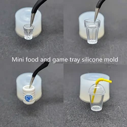 Dollhouse Cups Silicone Mold Dolls House Mini Sippy Cup Dollhouse Decoration Accessories Pretend Play Toy