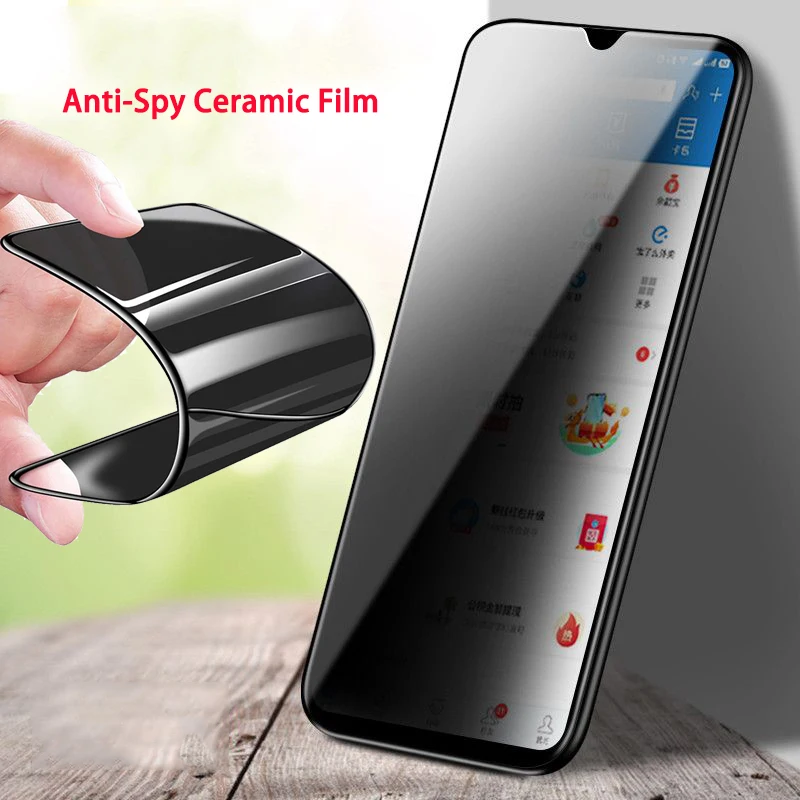 Full Ceramic Privacy Screen Protector For Motorola Moto G9 G8 Play Plus Anti Spy Glare Soft Ceramic Film For Moto G Stylus 2021