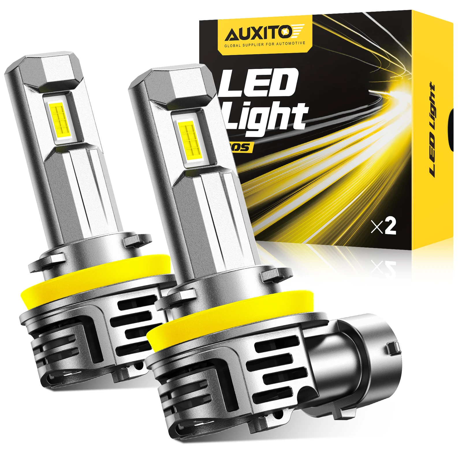

2 шт. светодиодные лампы AUXITO H8 H11 9005 HB3 9006 HB4 белого цвета с поддержкой Canbus для Ford, Toyota, Peugeot, Nissan, Volkswagen, Chevrolet, Volvo, Mazda