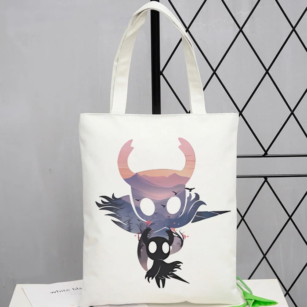 Hollow Knight tote bag canvas  personnalisable foldable totebag woman