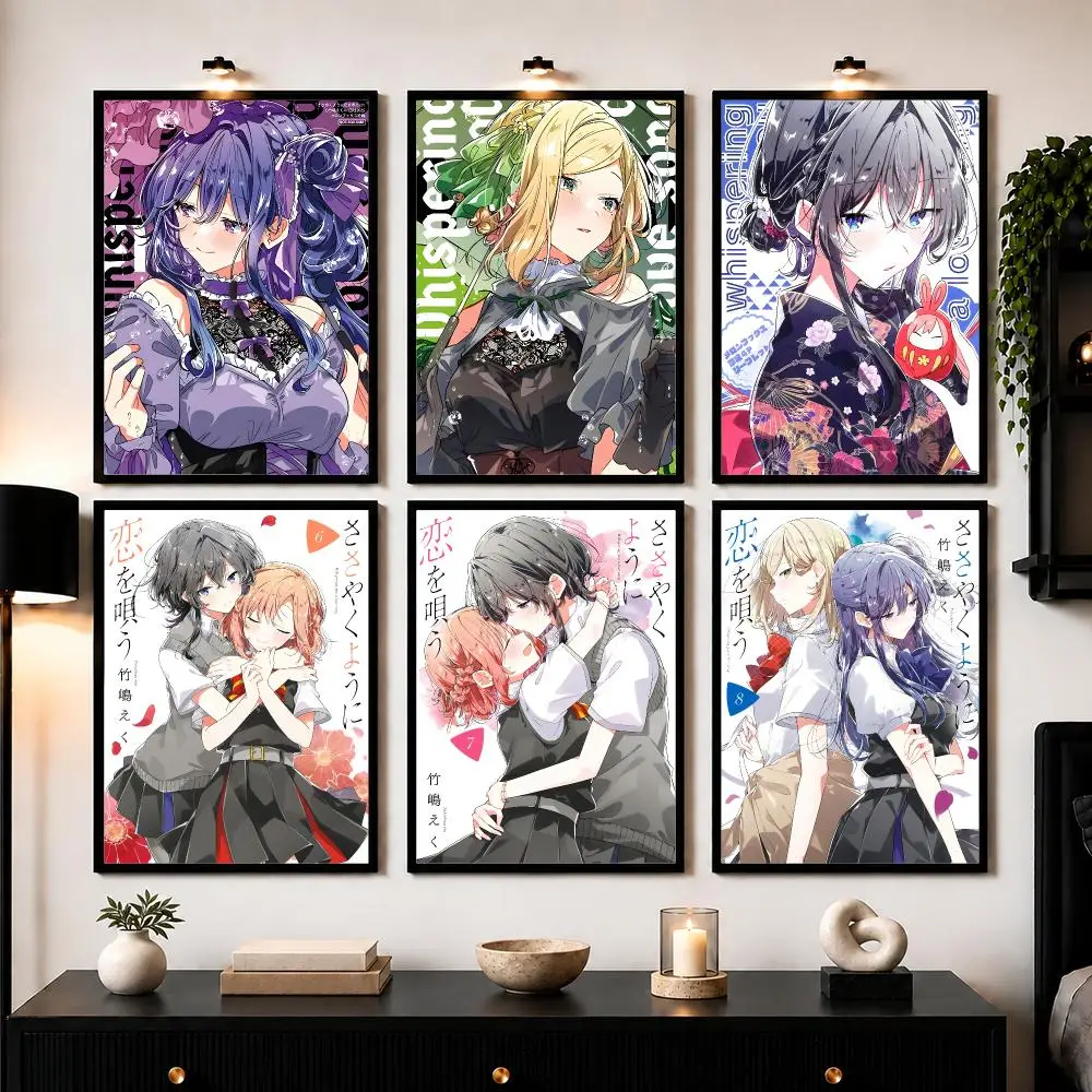 Anime S-Sasayaku You Ni Koi Wo U-Utau Poster Wall Art Print Sticker for Bedroom Living Room Dorm Office Modern Home Decor