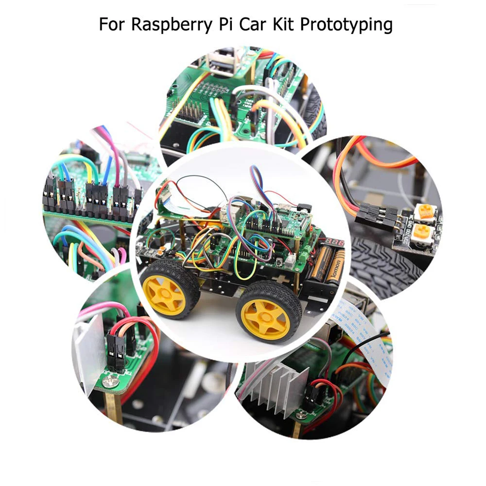 Breadboard Jumper Wire Kit for Arduino & Raspberry Pi - 120-Piece Multicolor Dupont Cables (10cm / 4 inch)