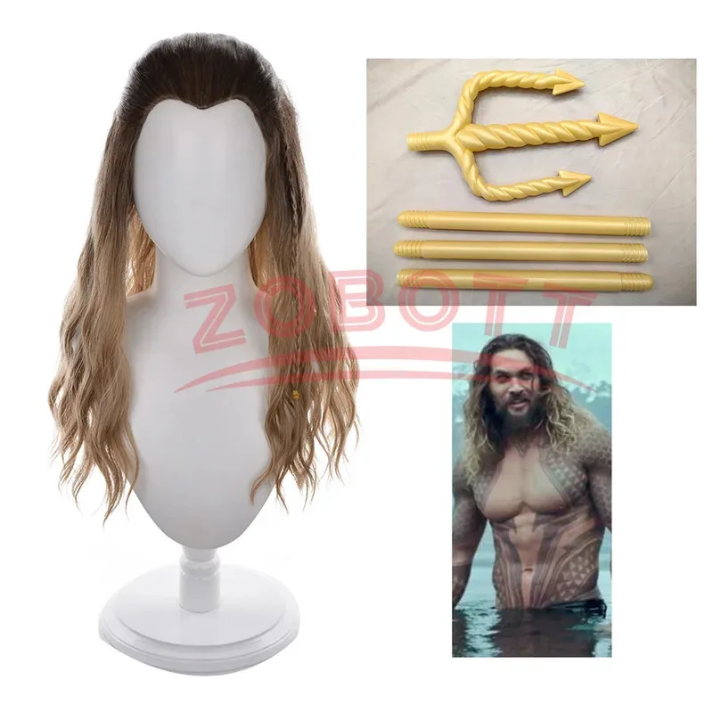 

Thor: Love and Thunder Thor Cosplay Wig Heat Resistant Synthetic Hair Carnival Halloween Party Props + Wig Cap Prop Fork
