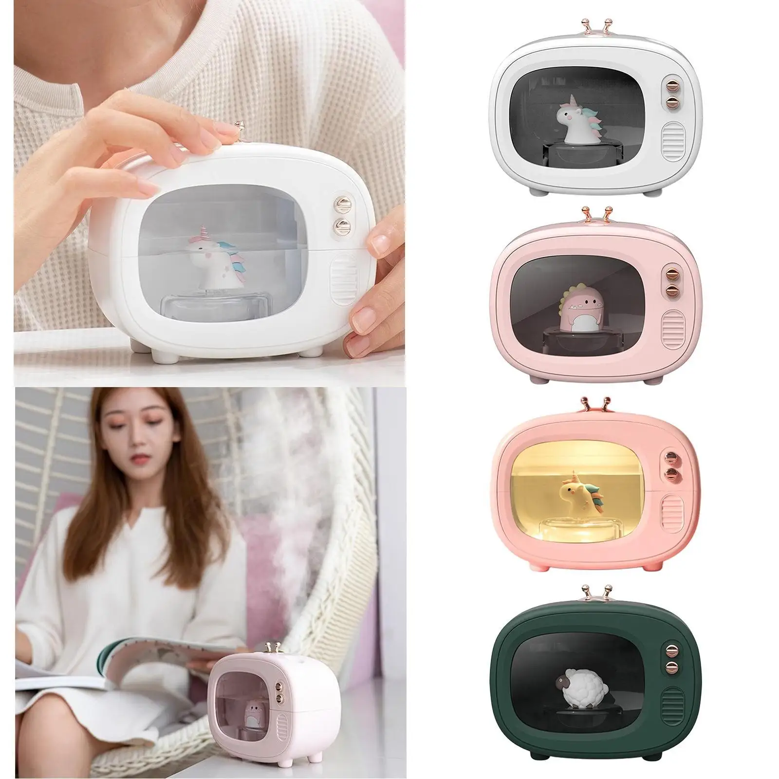 

Mini Humidifier, USB Charging Cool Mist Portable Cartoon Air humidifier,