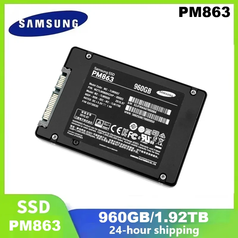 

SAMSUNG PM863 SSD 2.5" 960GB 1.92TB SATA 6Gb/s SSD High Performance Enterprise Storage SSD Internal Solid State Disk Hard Drive