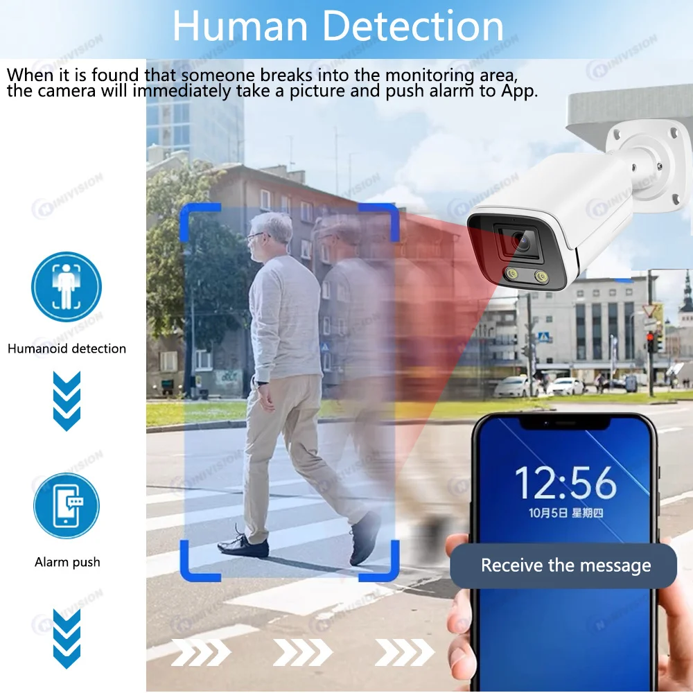 6MP P2P Tuya Smart Life Support 128G TF Card Human Detection Network Bullet POE IP Outdoor CCTV Surveillance Cameras Metal Shell