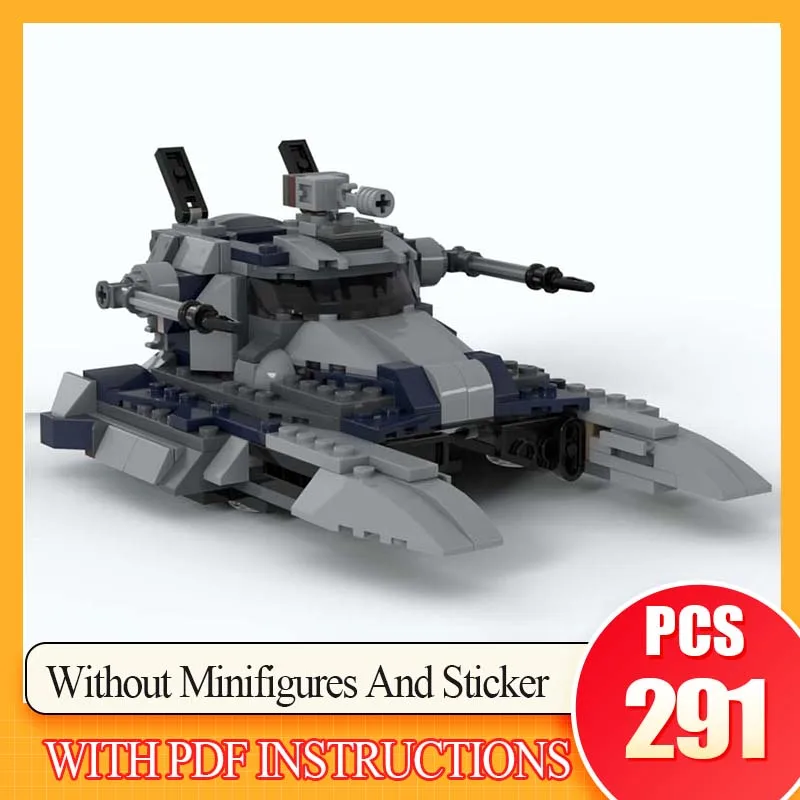 

Новый MOC Space War New Republic XT-130 291 шт. военный танк DIY креативные развивающие детские строительные блоки подарок