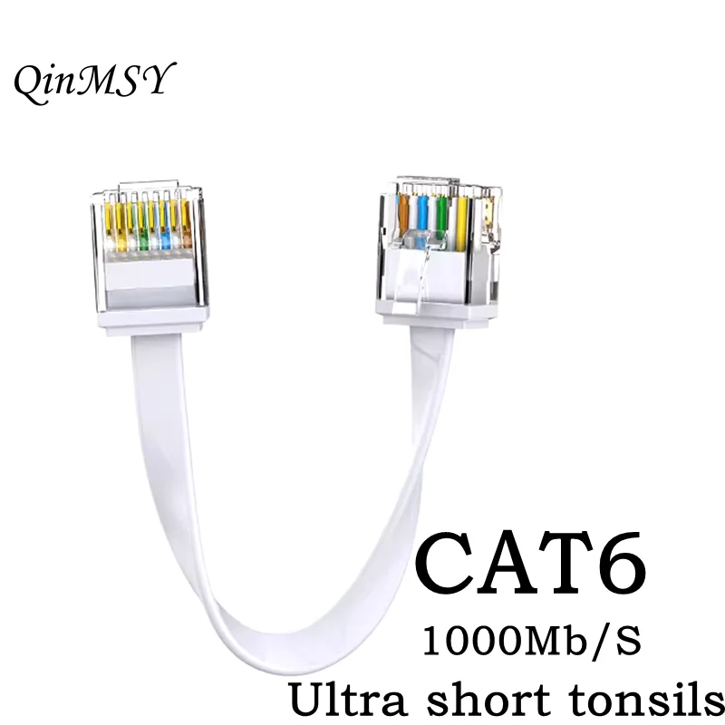 Cat6 Flat Ethernet Short UTP Cable Rj45 Boot Patch Cord Network for PC PS5/4 Xbox Network LAN Cord 32 AWG 15cm-1m