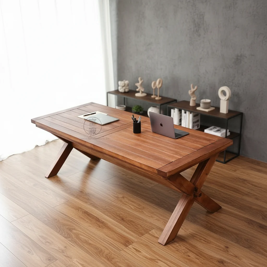 @3 # Vintage Teak Long Table South East Asian Retro Style Rectangular Dining Table Inn Hotel Villa Solid Wood Eco-Friendly Handm