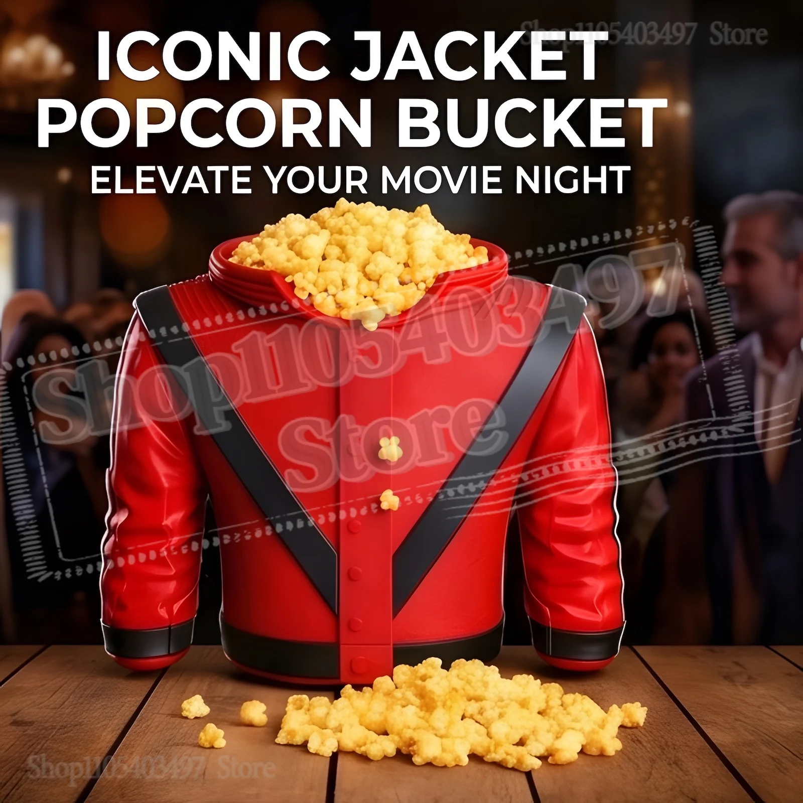 2026 new Michael Jackson MJ King of Pop Iconic Red Jacket Popcorn Bucket Collectible Snack Bowl