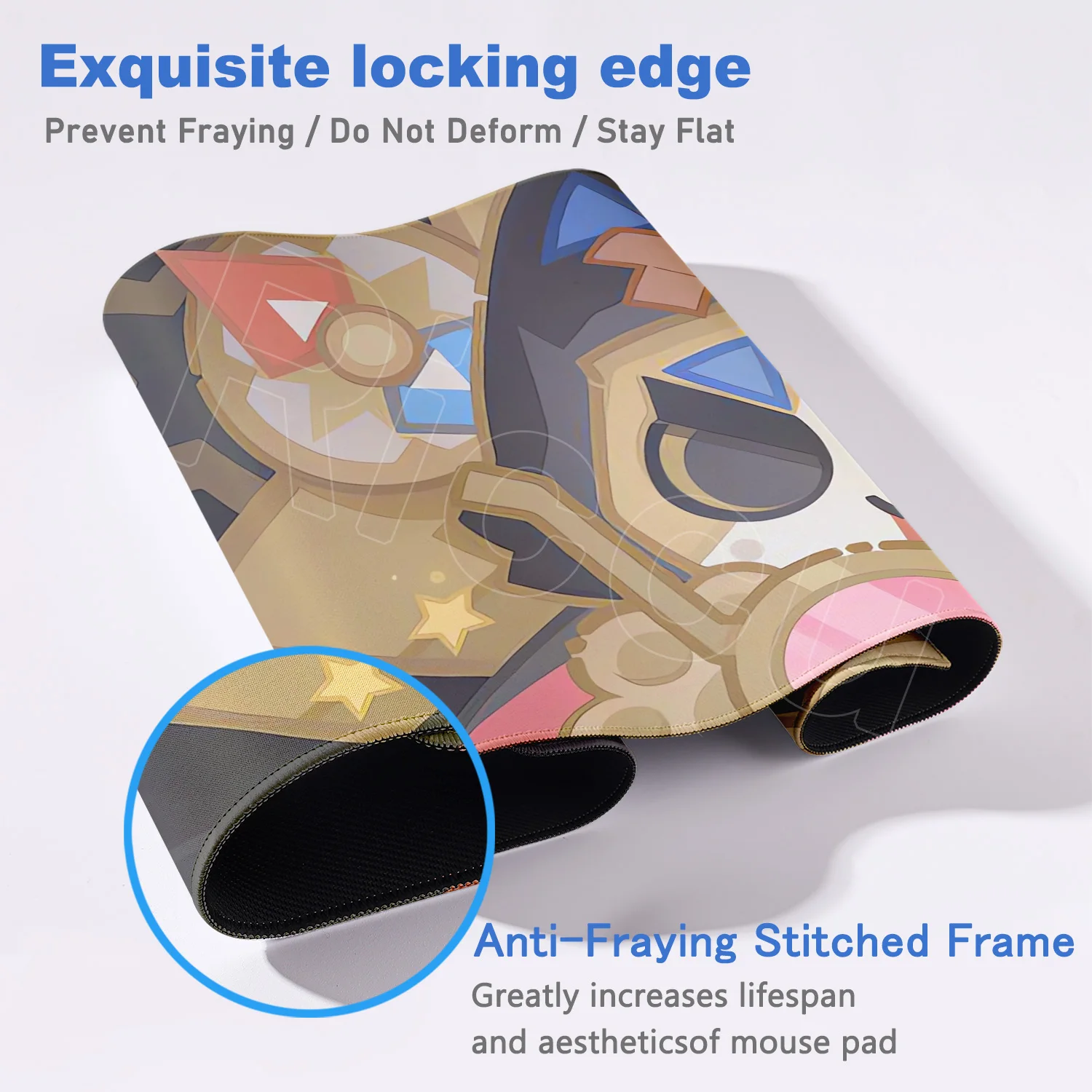 Genshin نمط لعبة ماوس الوسادة XXL كبير Aino Flins Columbina Nefer Lauma Jahoda Ineffa لوحة مفاتيح الكمبيوتر الحصير الرياضة الإلكترونية حصيرة مكتبية #5