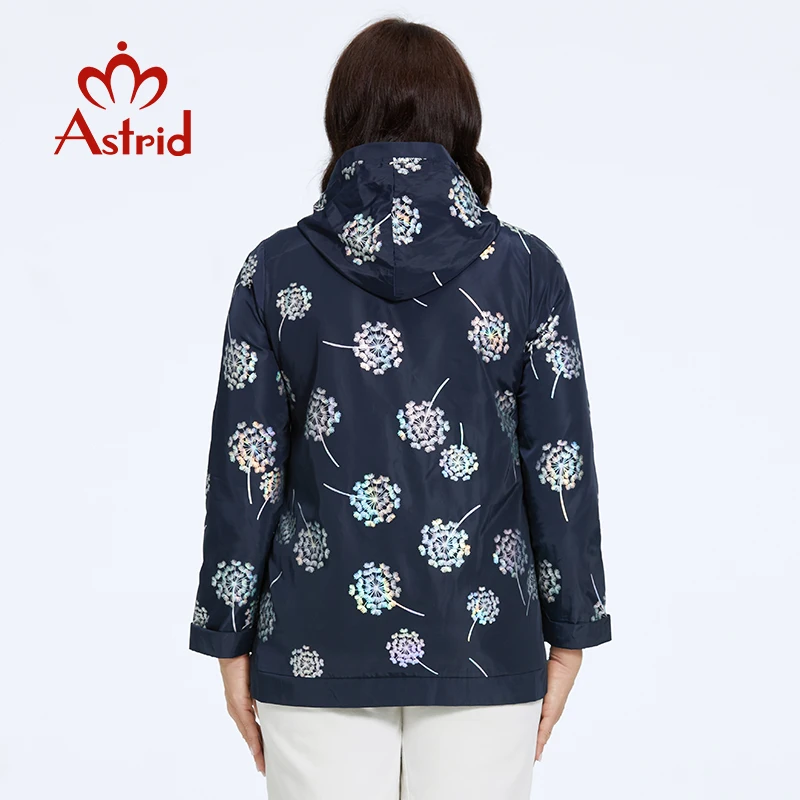 Imagem -05 - Astrid-jaqueta Windproof Flower Print Feminina Cabolsa Extragrande Blusão com Zíper Streetwear com Capuz Moda Feminina Windproof